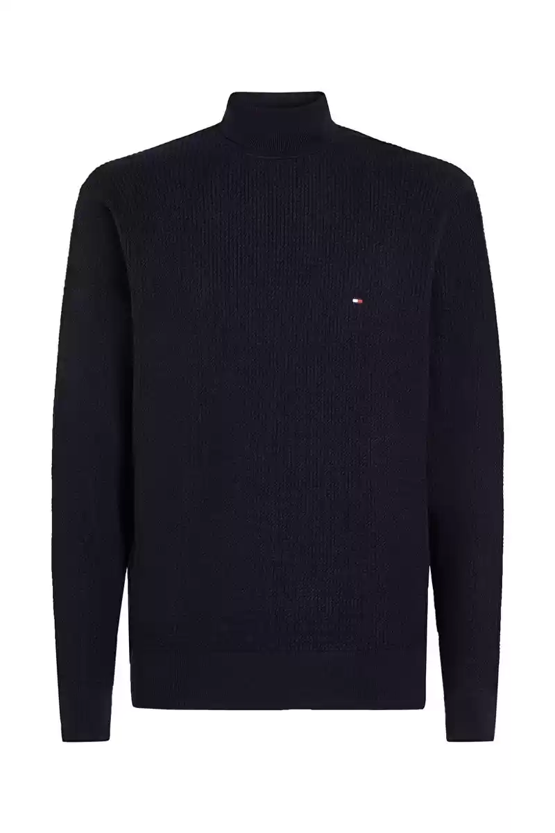 Tommy Hilfiger Lacivert Erkek Bisiklet Yaka l Kazak