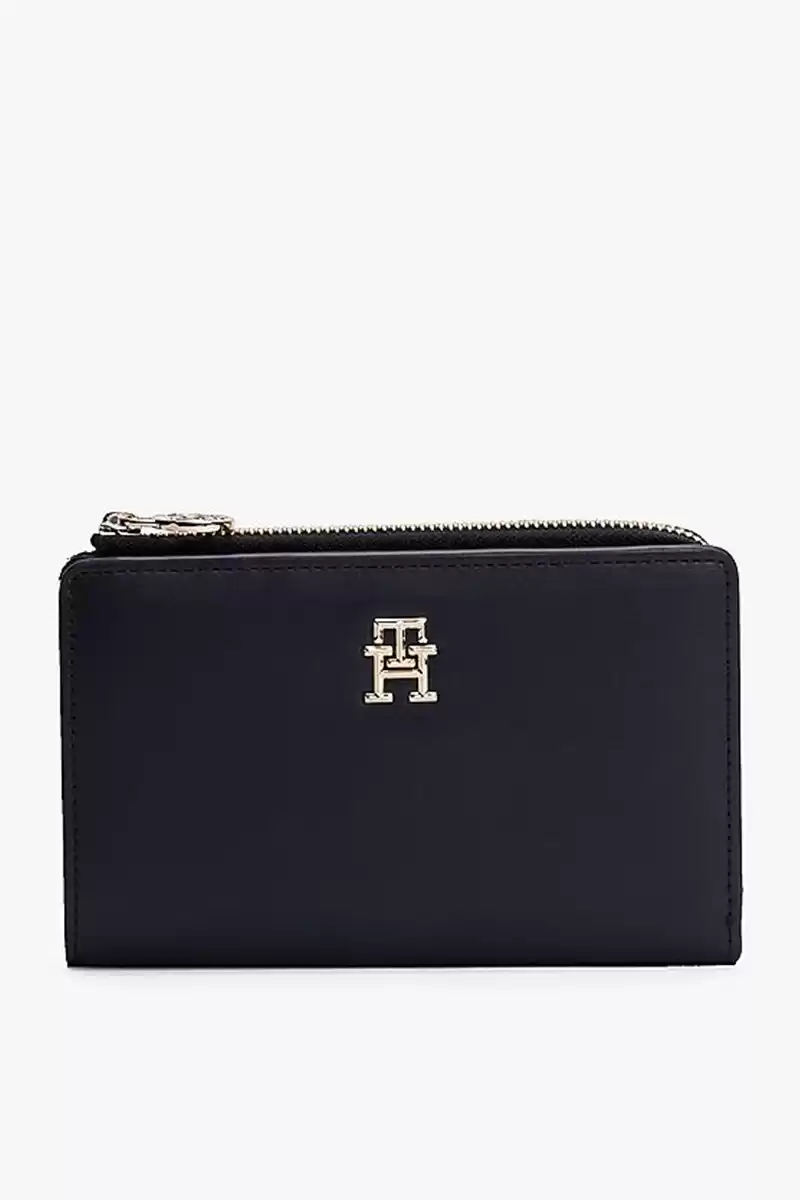 Tommy Hilfiger Logolu Kadın Lacivert  Fermuarlı Cüzdan