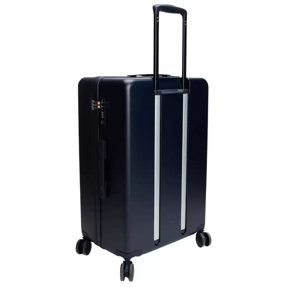 Tommy Hilfiger Logolu Unisex Lacivert Sert Kabuk Valiz