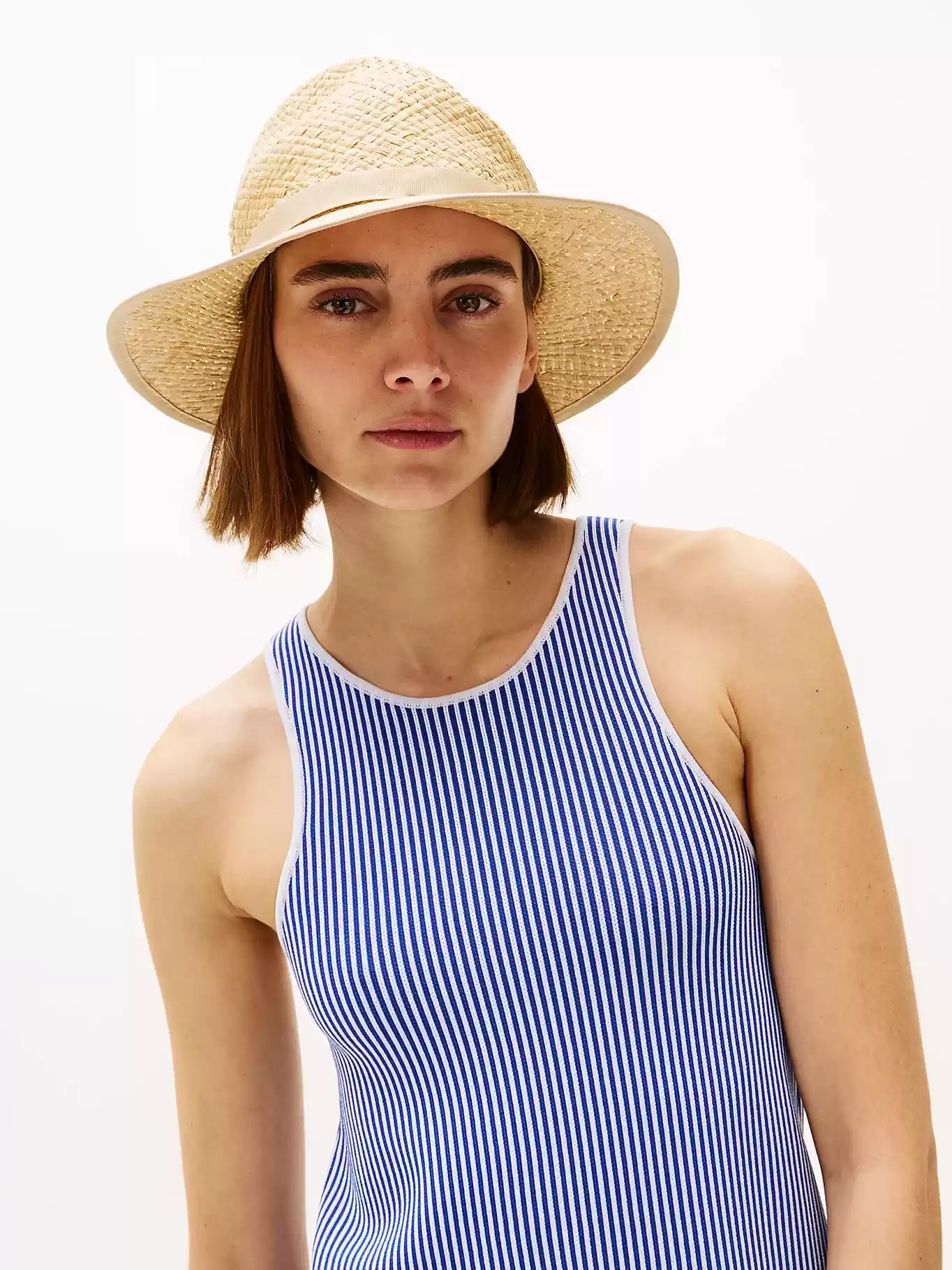 Tommy Hilfiger Kadın Hasır Fedora Şapka