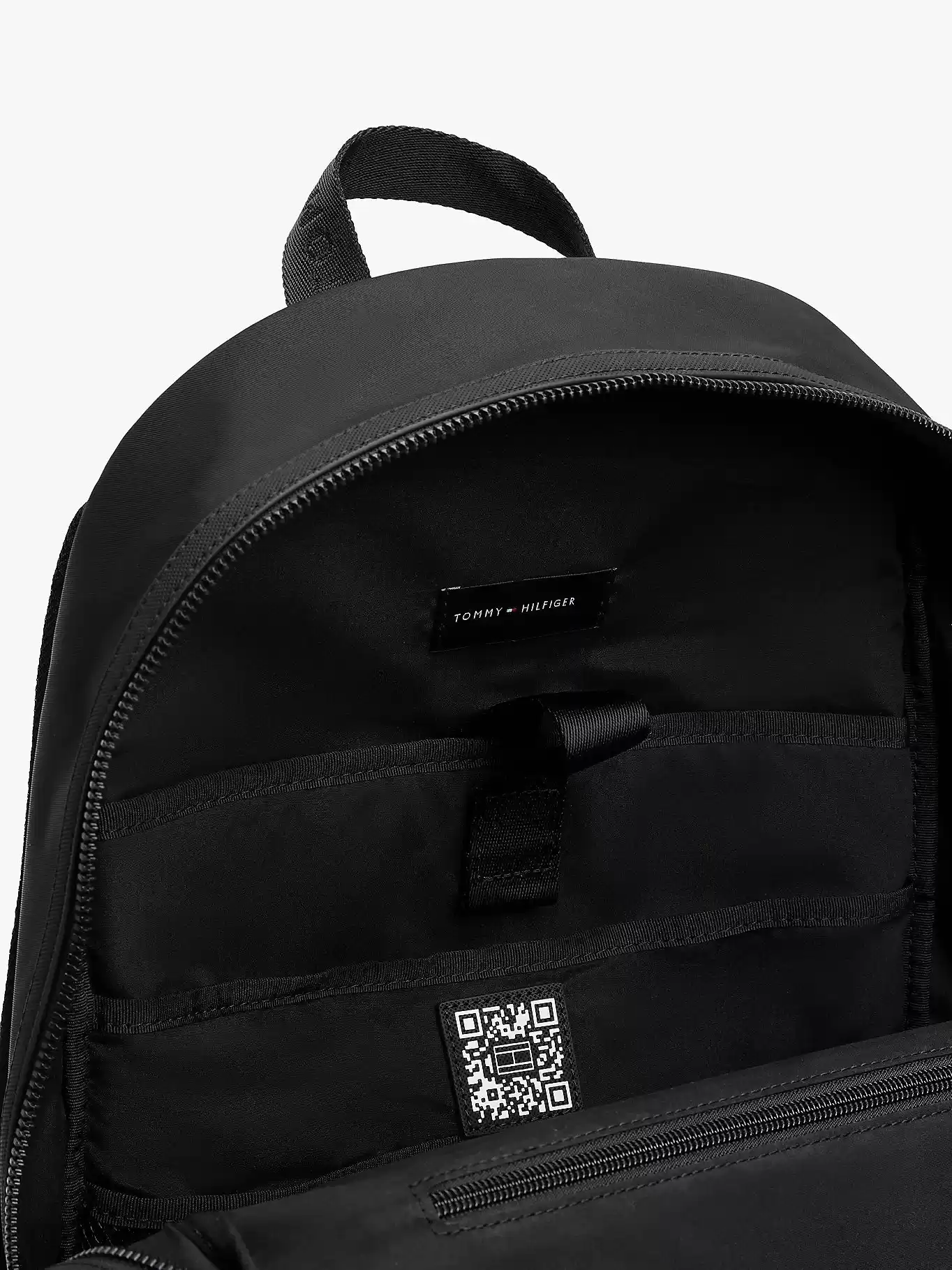 Tommy Hilfiger Erkek Metal Logolu Çift Fermuarlı Sırt Çanta