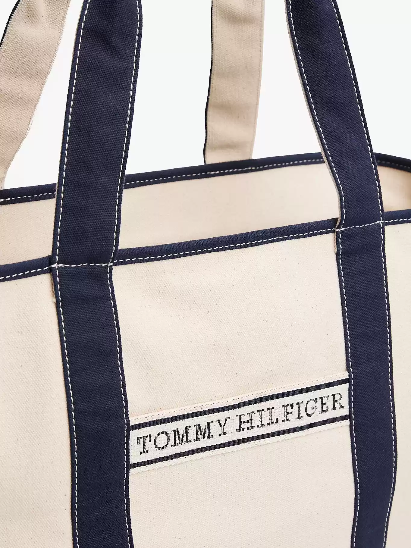 Tommy Hilfiger Kadın Tuval Plaj Tote Çantası