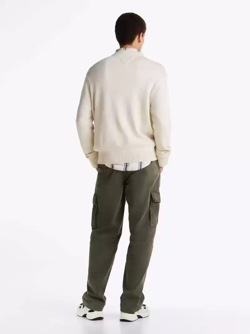 Tommy Jeans  Erkek  Bisiklet Yaka Triko Kazak