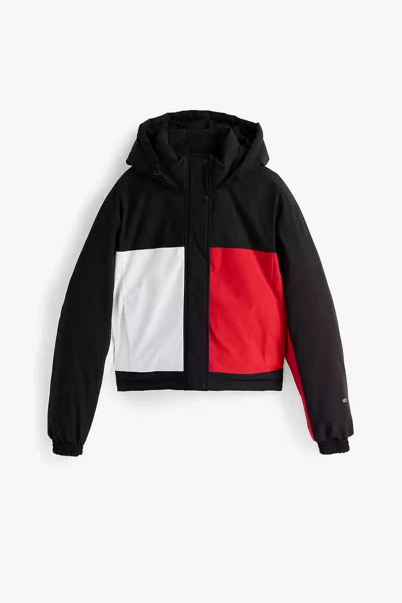 Tommy  Hilfiger Kadın Arka Logo Renk Bloklu Şişme Mont