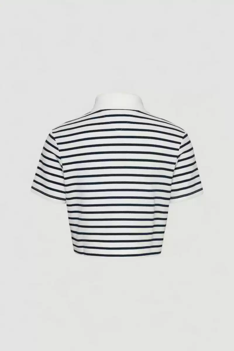 Tommy Hilfiger Kadın  Logolu  Crop T-Shirt