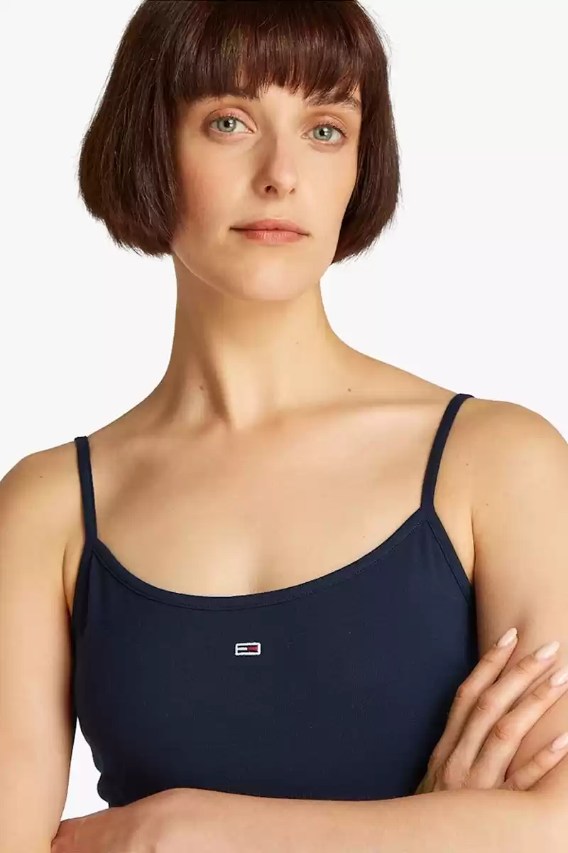 Tommy Jeans Kadın Lacivert Essential Askılı Crop Üst