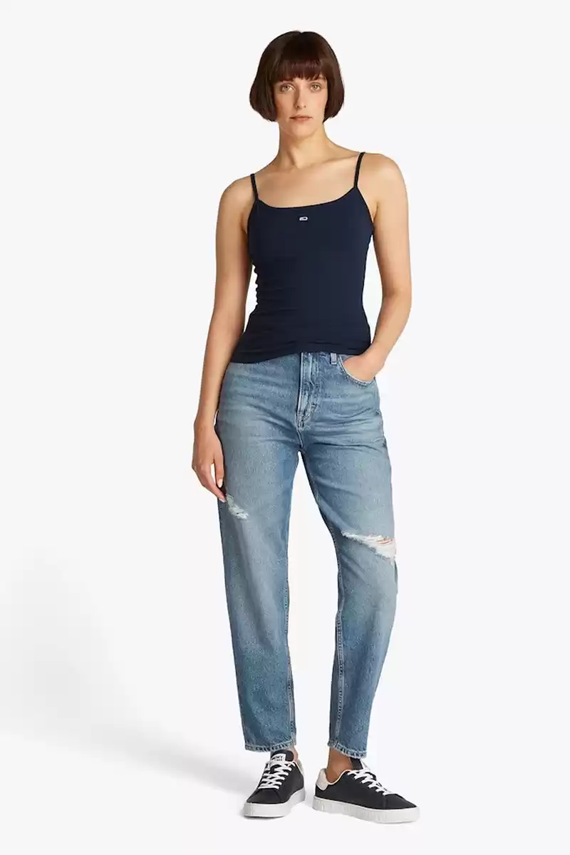 Tommy Jeans Kadın Lacivert Essential Askılı Crop Üst