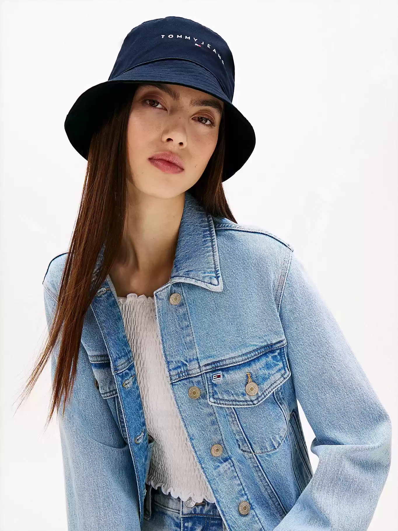 Tommy Hilfiger  Kadın  Logo Nakışlı Kova Şapka