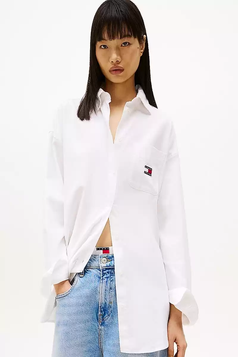 Tommy Hilfiger  Kadın  Beyaz Oxford Gömlek