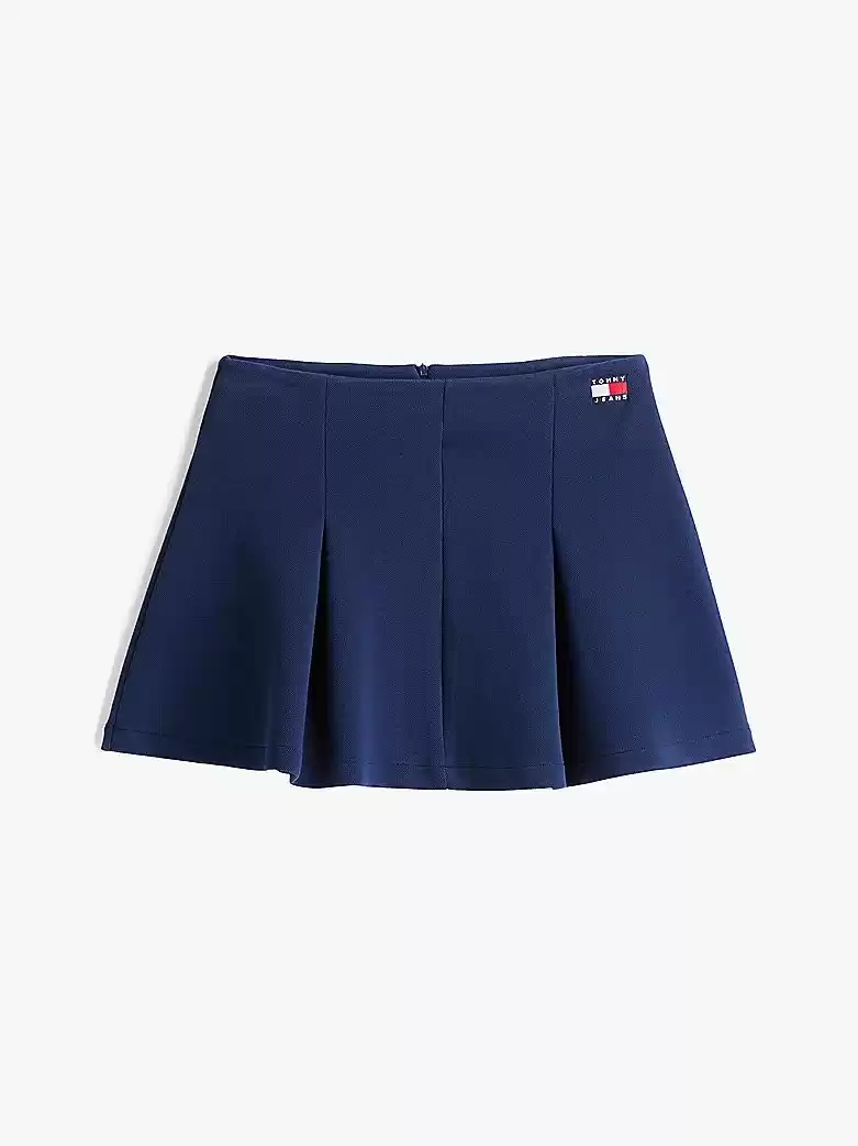 Tommy Hilfiger Kadın Fit And Flare Mini Lacivert  Etek