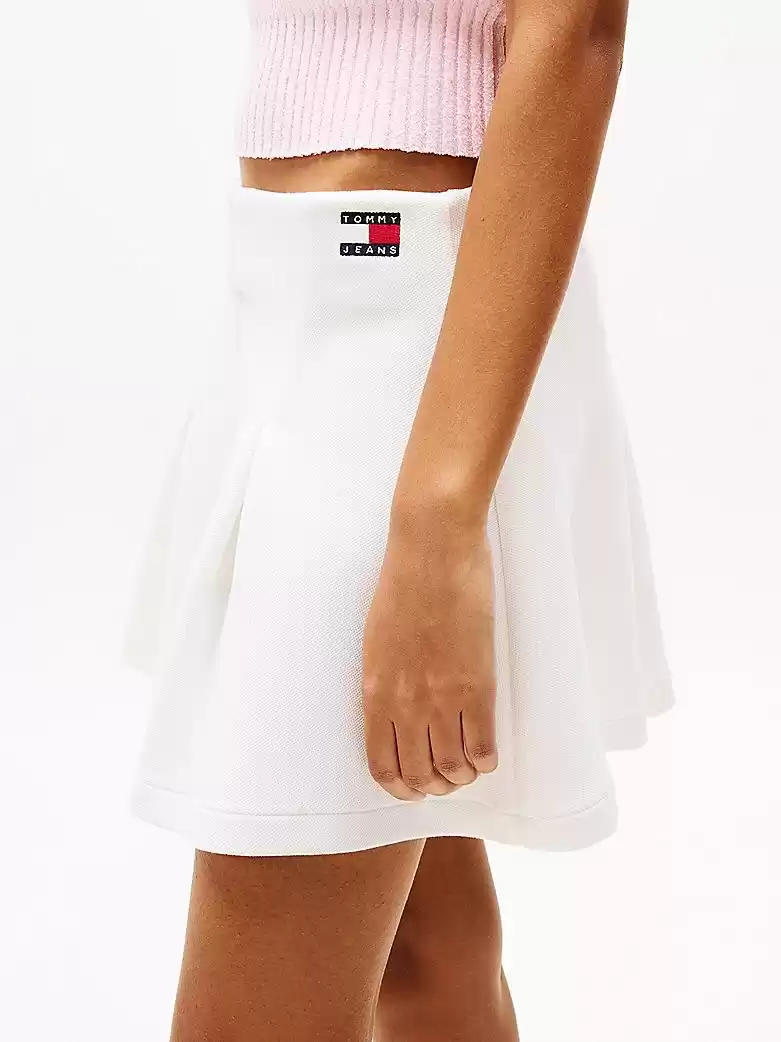 Tommy Hilfiger Kadın  Fit And Flare Mini  Beyaz Etek