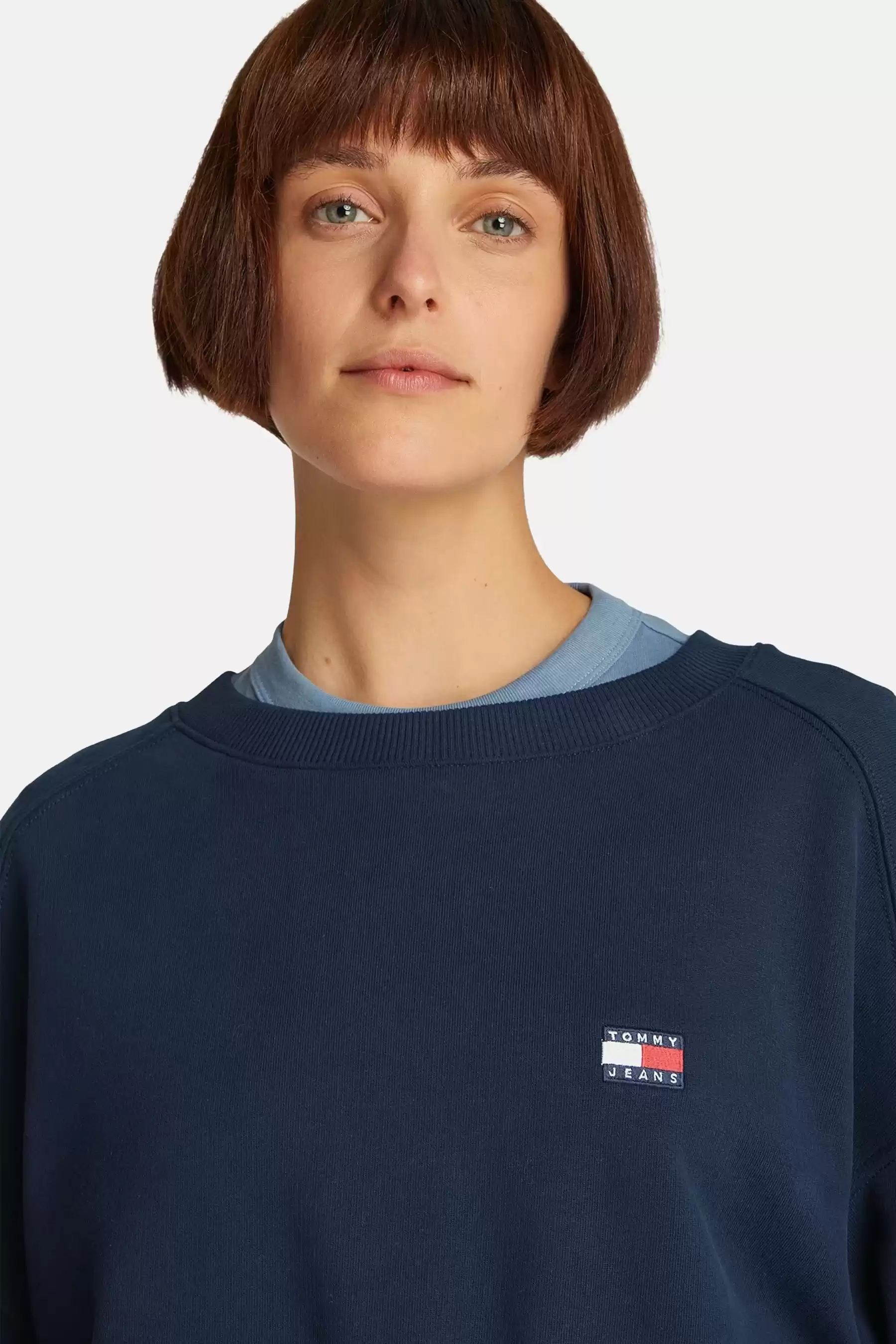 Tommy Jeans Kadın Lacivert Bağcık Detaylı Logolu Sweatshirt
