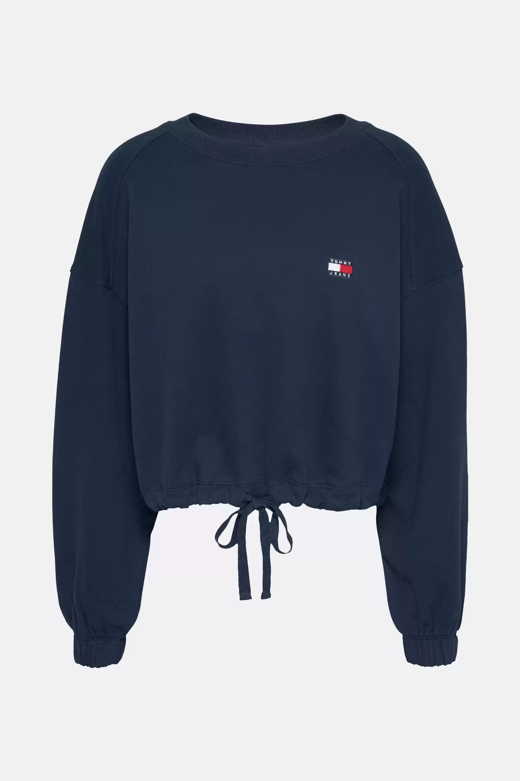 Tommy Jeans Kadın Lacivert Bağcık Detaylı Logolu Sweatshirt

