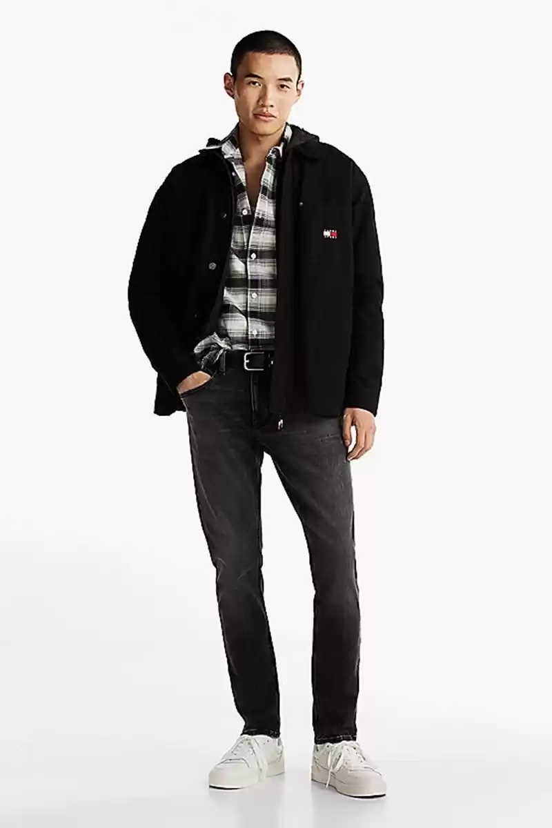 Tommy Hilfiger Erkek  Austin Slim Fit  Siyah Kot Pantolon