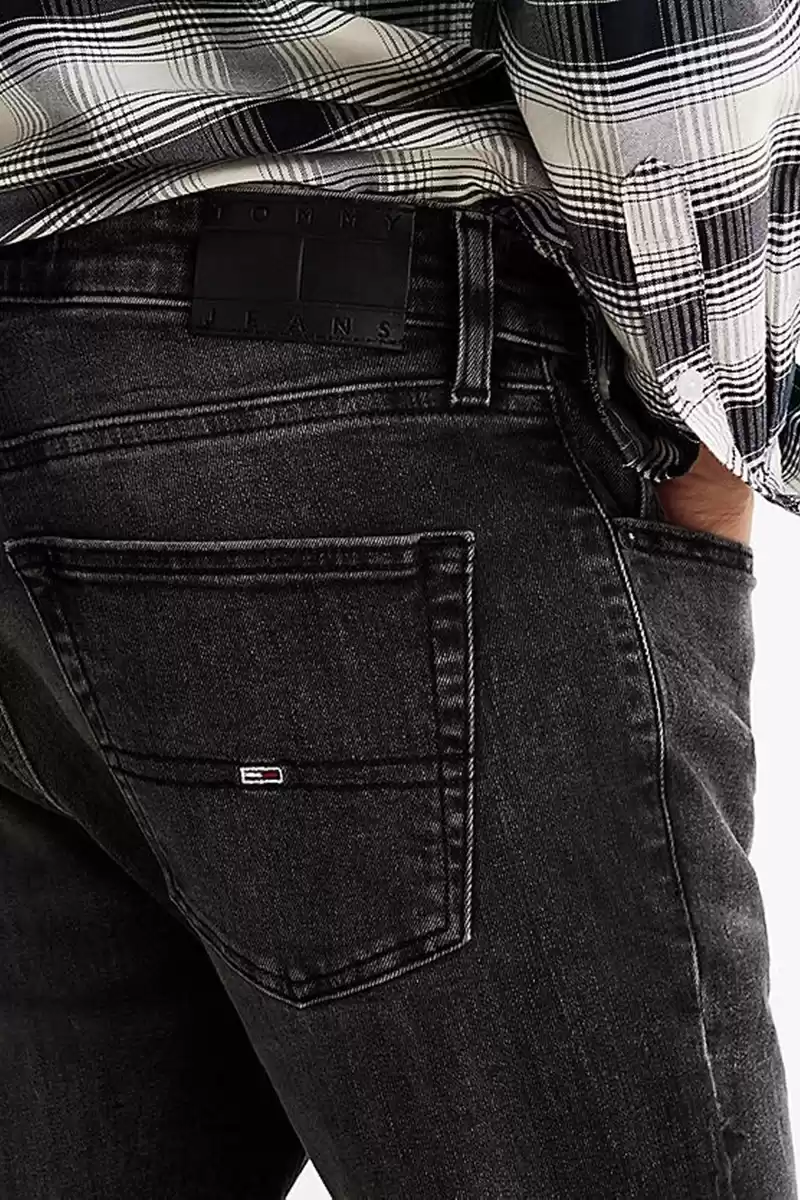 Tommy Hilfiger Erkek  Austin Slim Fit  Siyah Kot Pantolon