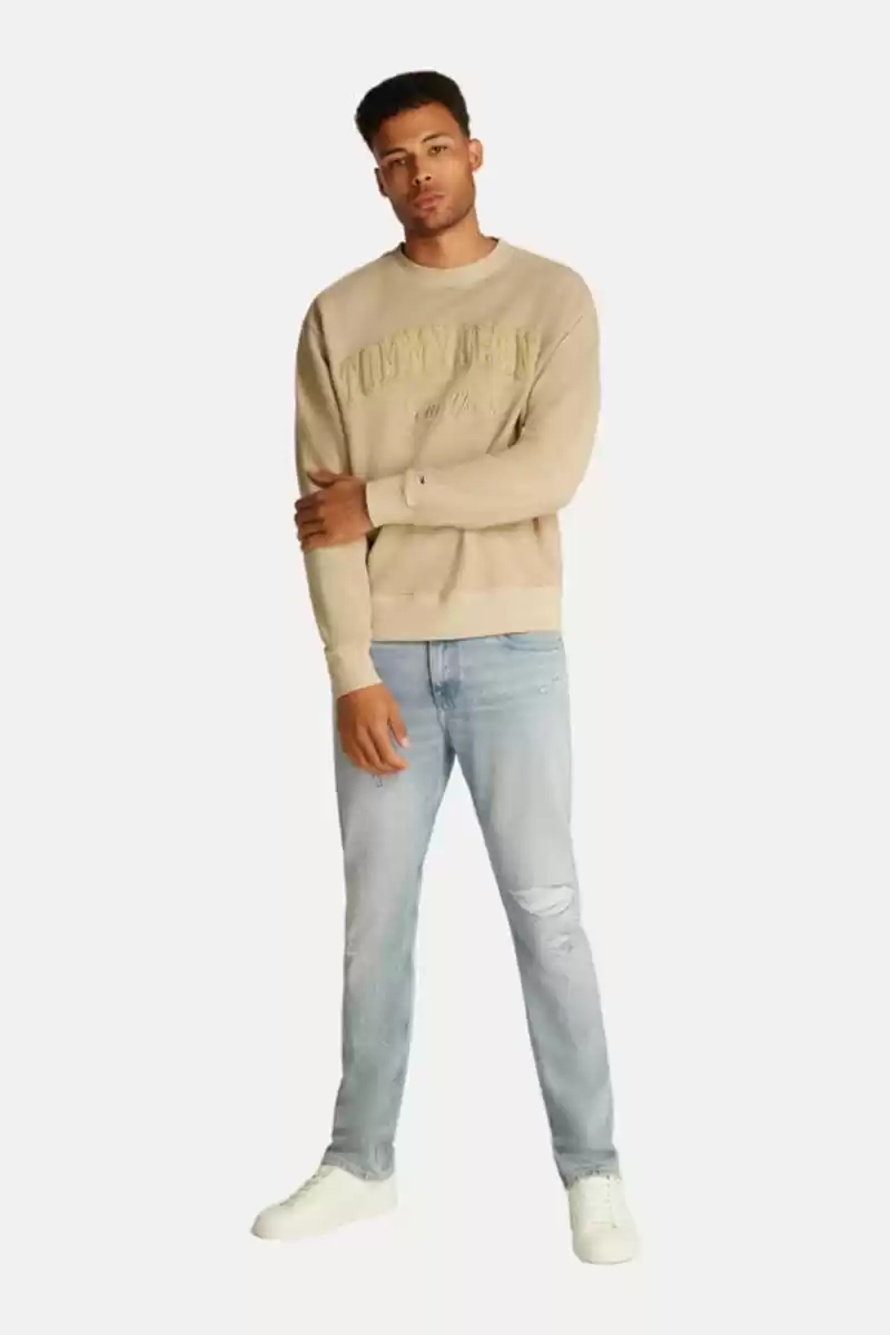 Tommy Hilfiger Erkek Bej Sweatshırt