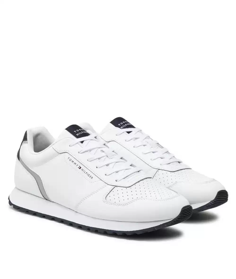 Tommy Hilfiger Erkek Beyaz Essential Leather Sneaker