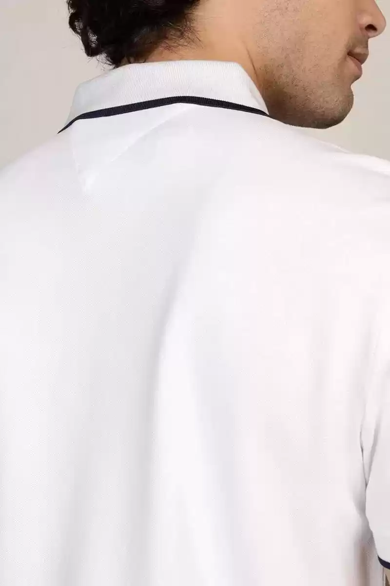 Tommy Hilfiger Erkek Beyaz Polo Yaka T-Shirt