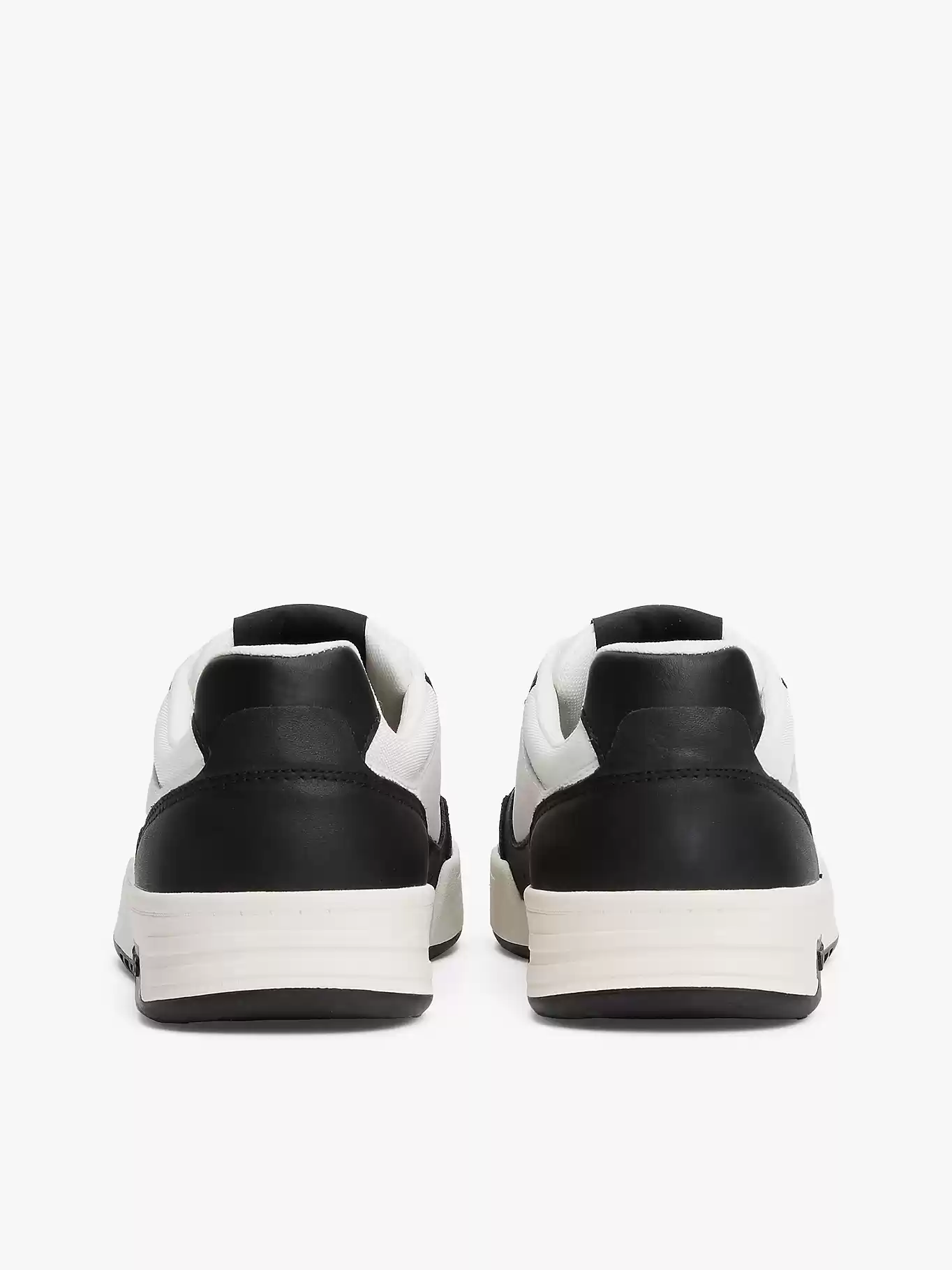 Tommy Hilfiger Erkek Deri Siyah Beyaz Sneaker
