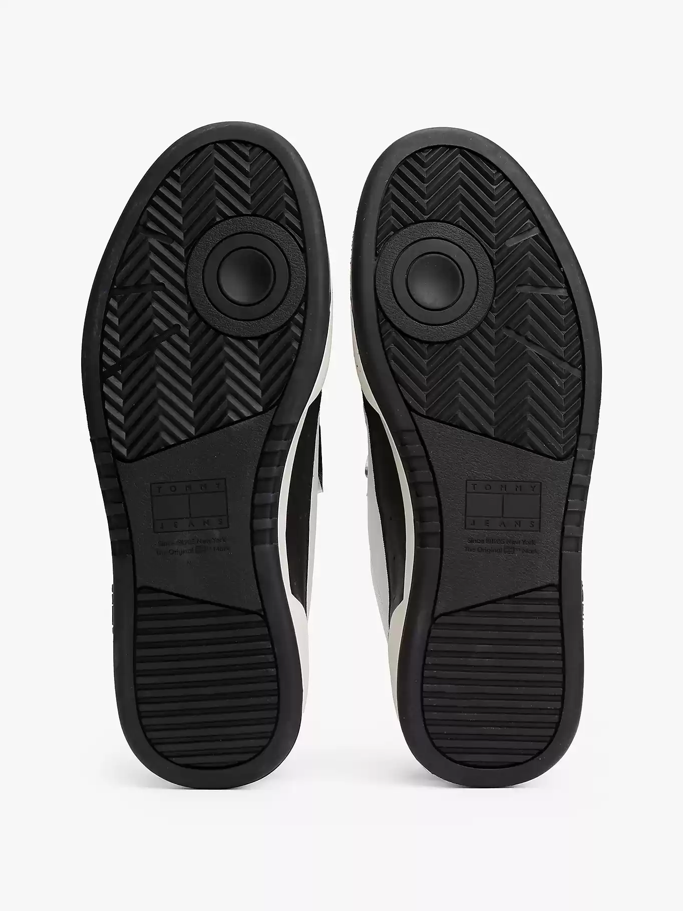 Tommy Hilfiger Erkek Deri Siyah Beyaz Sneaker