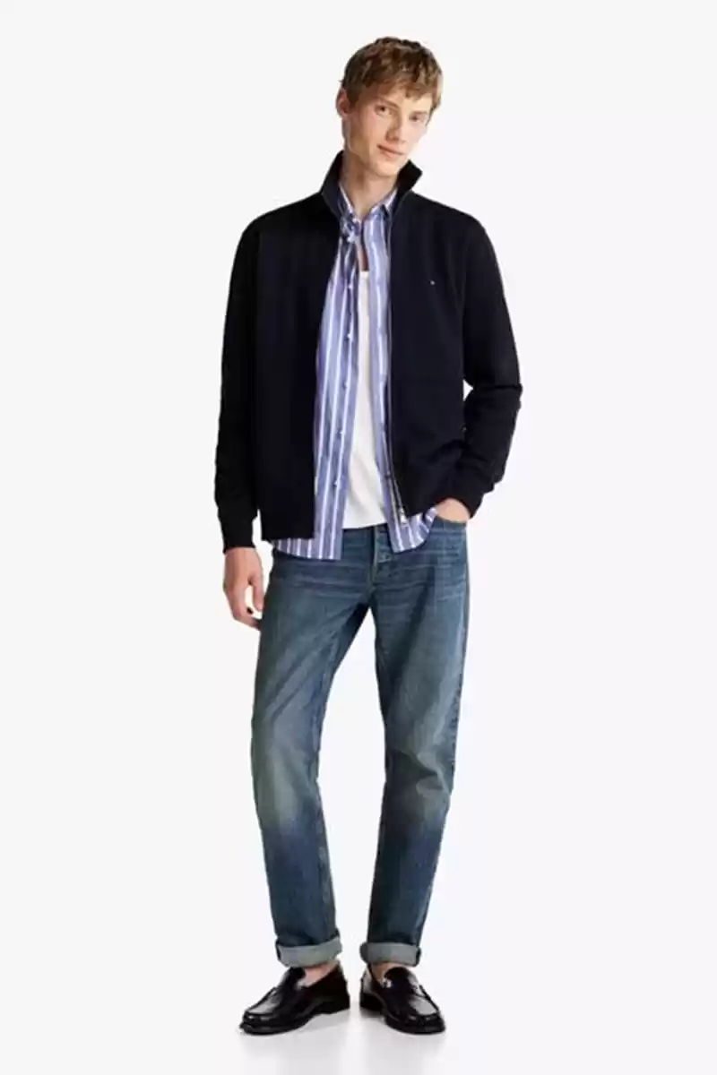 Tommy Hilfiger Erkek Lacivert Dik Yaka Ceket