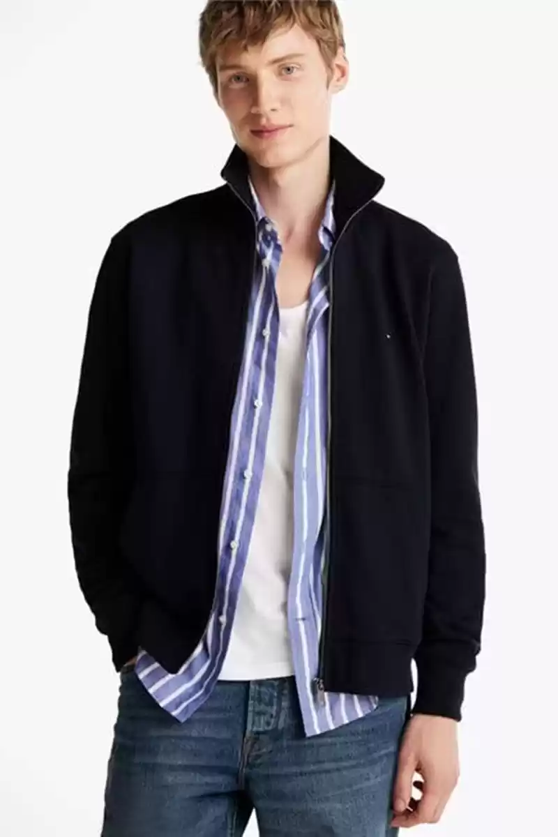 Tommy Hilfiger Erkek Lacivert Dik Yaka Ceket