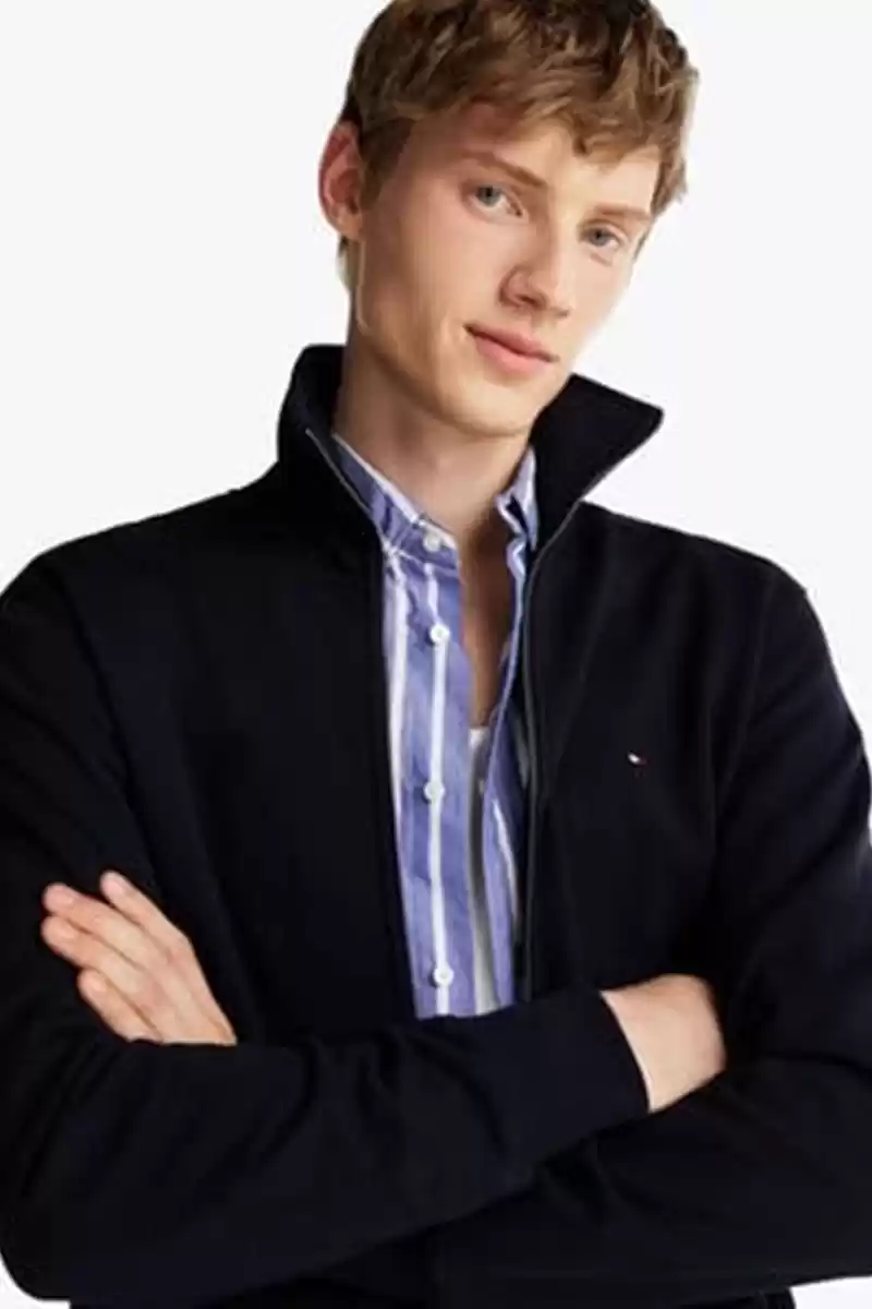 Tommy Hilfiger Erkek Lacivert Dik Yaka Ceket