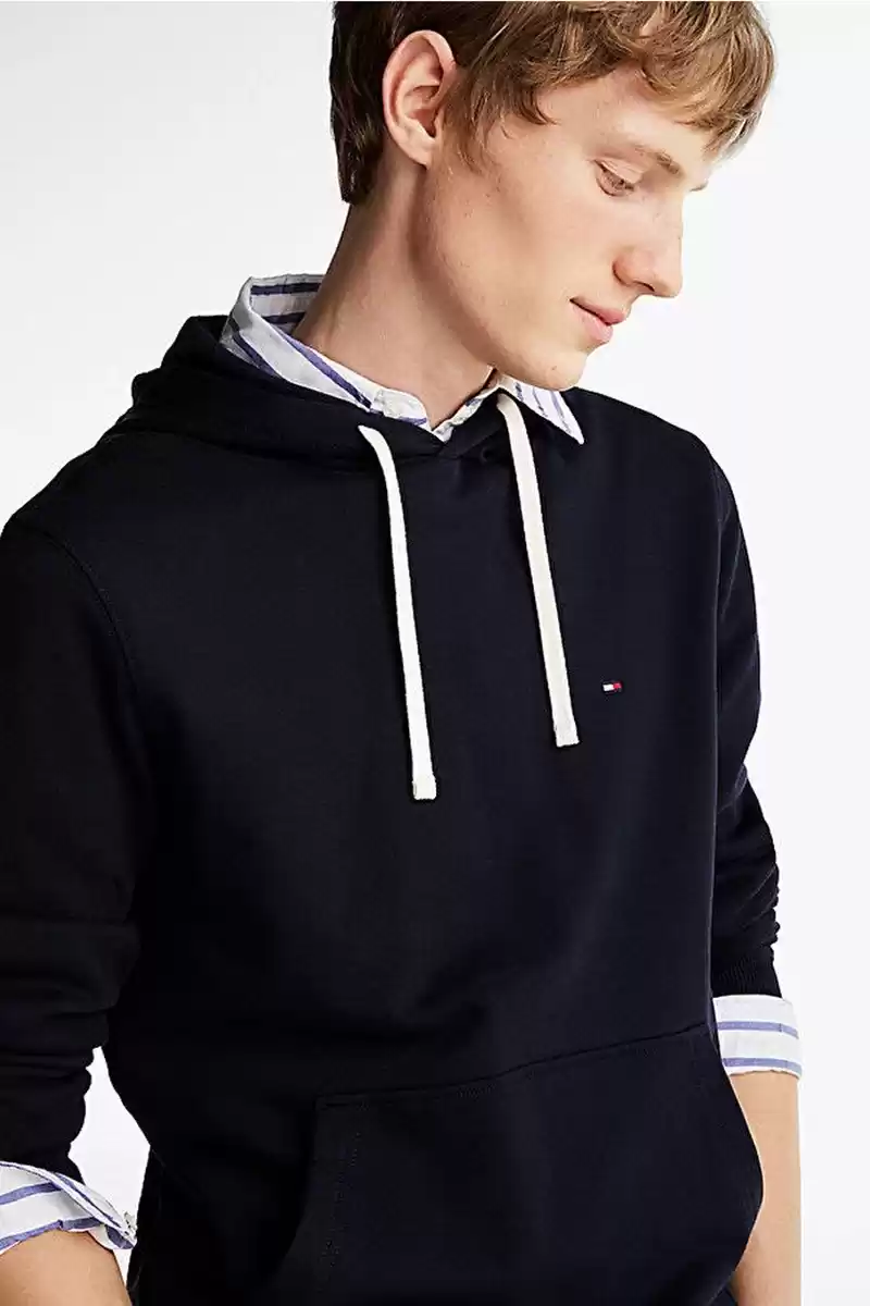 Tommy Hilfiger Erkek Lacivert Günlük Pamuklu Sweatshırt