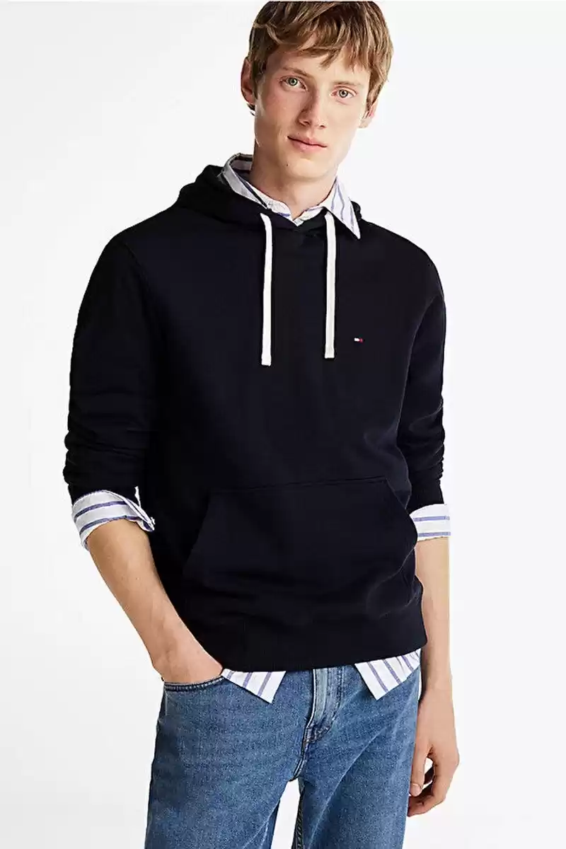 Tommy Hilfiger Erkek Lacivert Günlük Pamuklu Sweatshırt