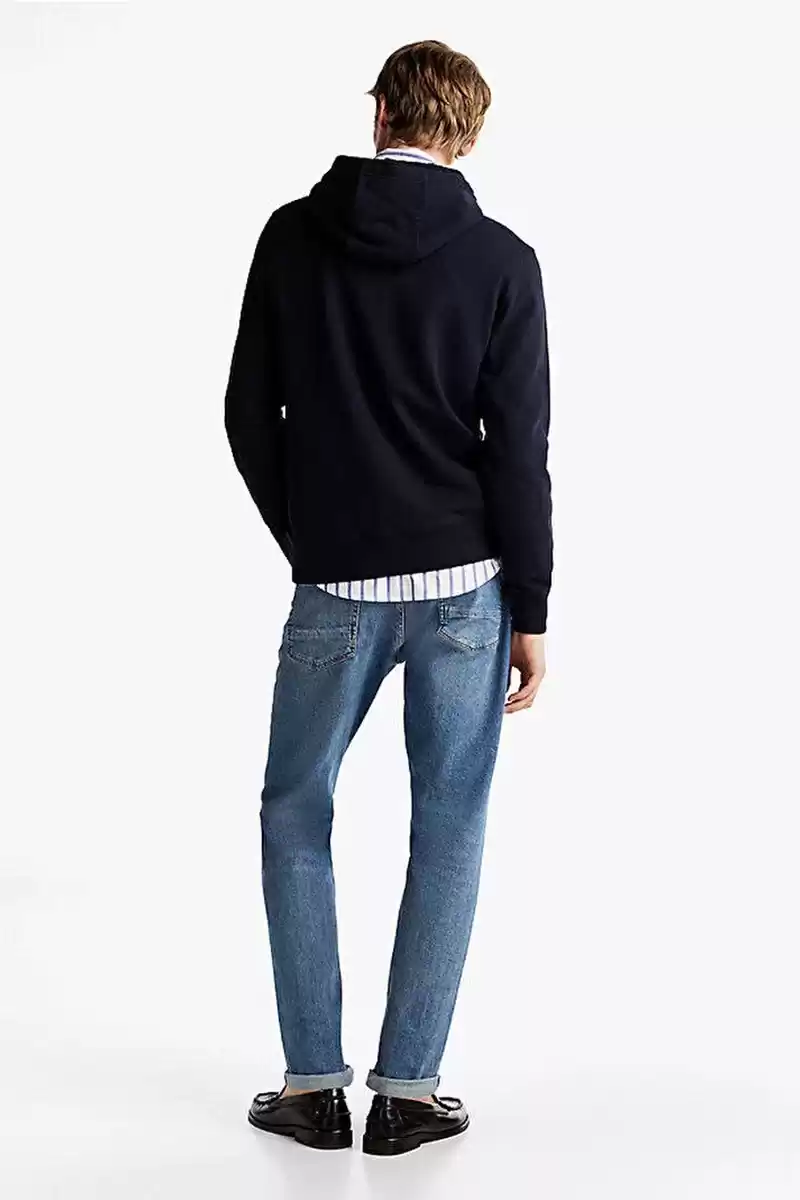 Tommy Hilfiger Erkek Lacivert Günlük Pamuklu Sweatshırt