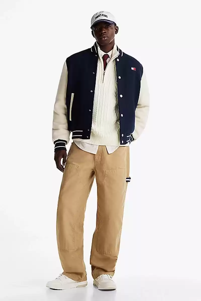 Tommy Hilfiger Erkek Lacivert Rahat Yünlü Ceket