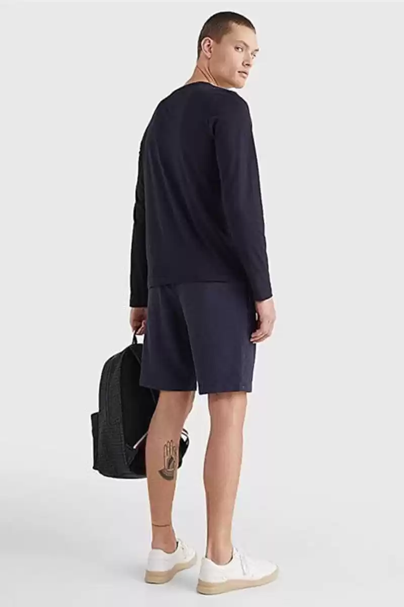 Tommy Hilfiger Erkek Lacivert Yuvarlak Yaka T-Shirt