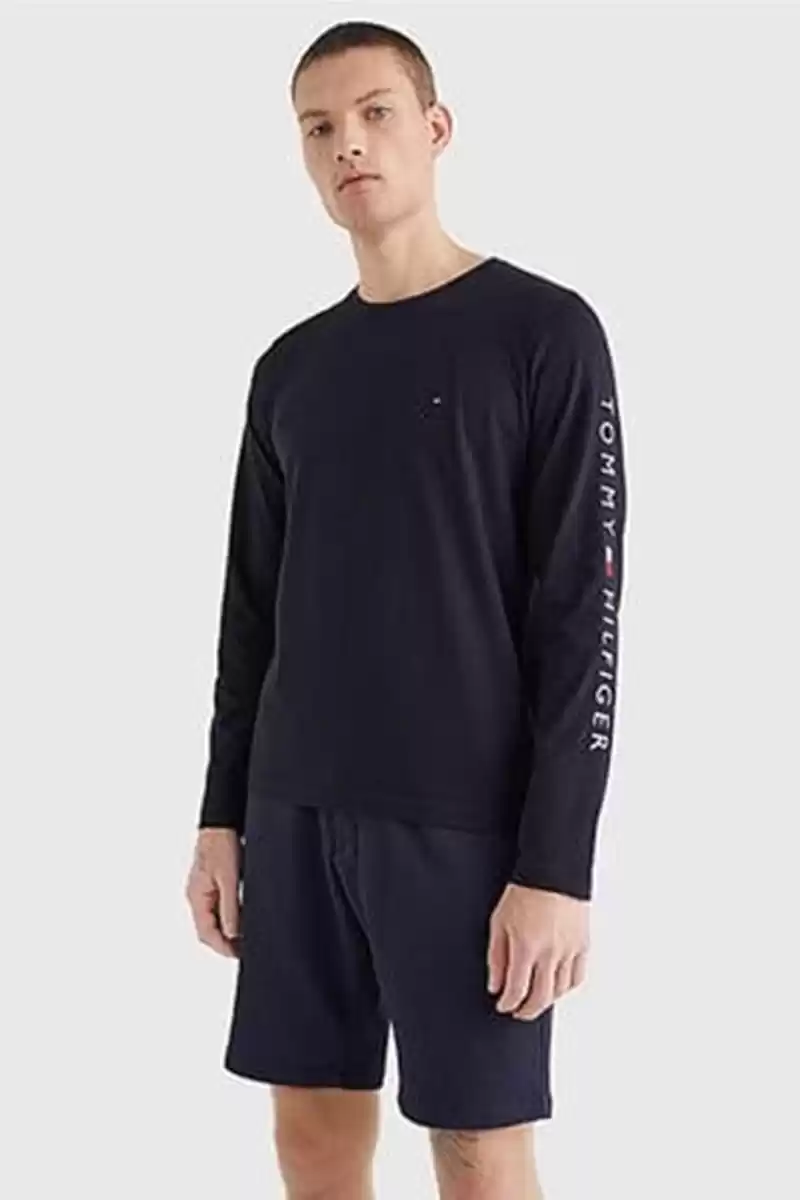 Tommy Hilfiger Erkek Lacivert Yuvarlak Yaka T-Shirt