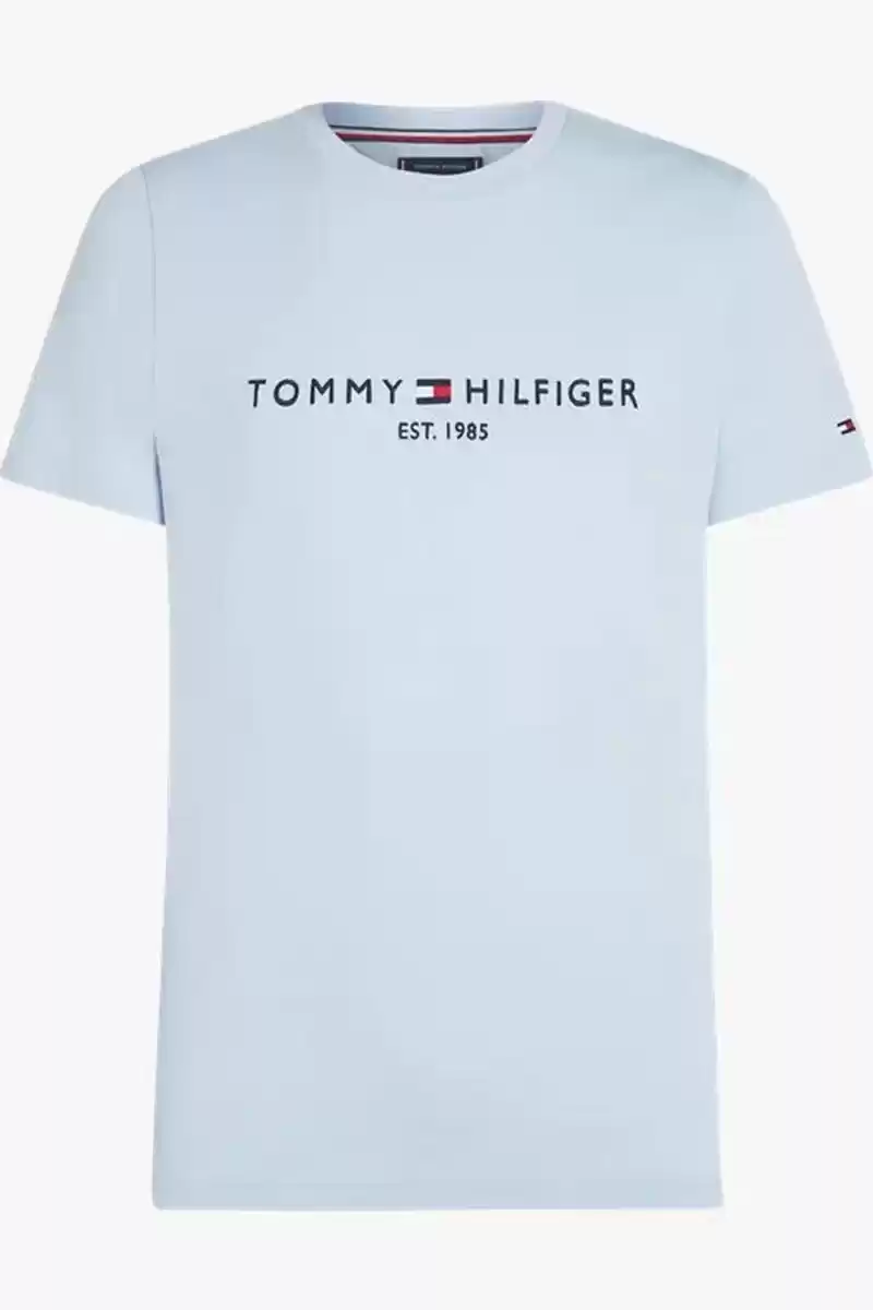 Tommy Hilfiger Erkek Mavi Slim Fit T-Shirt