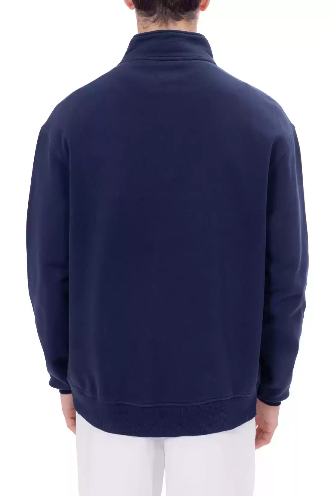 Tommy  Jeans  Erkek Lacivert  Fermuarlı Sweatshirt