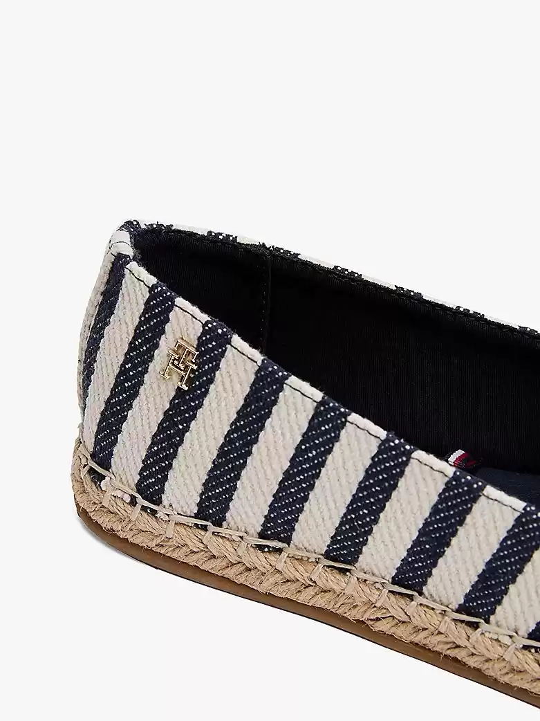 Tommy Hilfiger Kadın Mavi Çizgili Babet