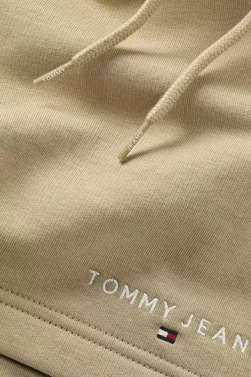Tommy Hilfiger Logolu Erkek Bej Sweat Şort