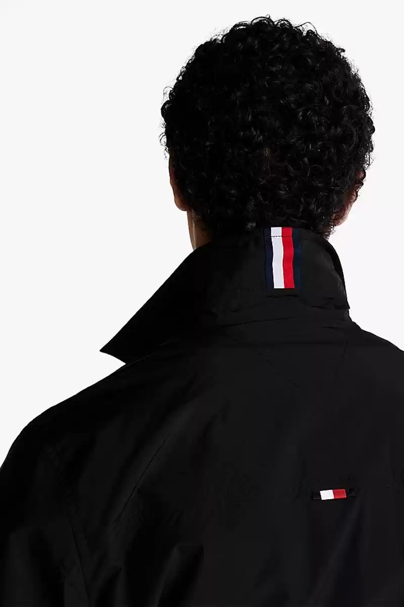 Tommy Hilfiger Logolu Erkek Siyah Ceket