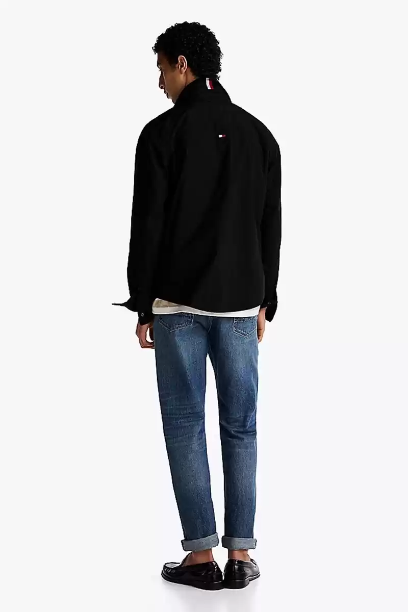 Tommy Hilfiger Logolu Erkek Siyah Ceket