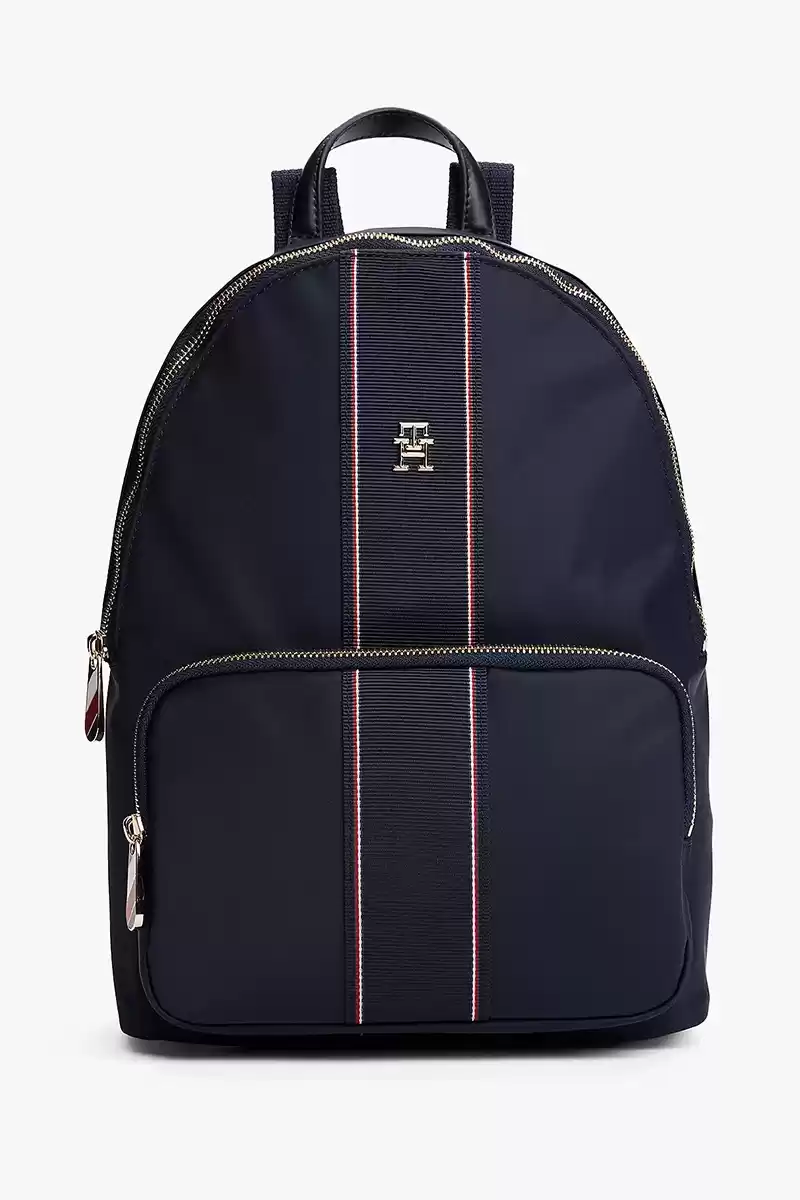 Tommy Hilfiger Kadın Logolu Lacivert Sırt Çantası