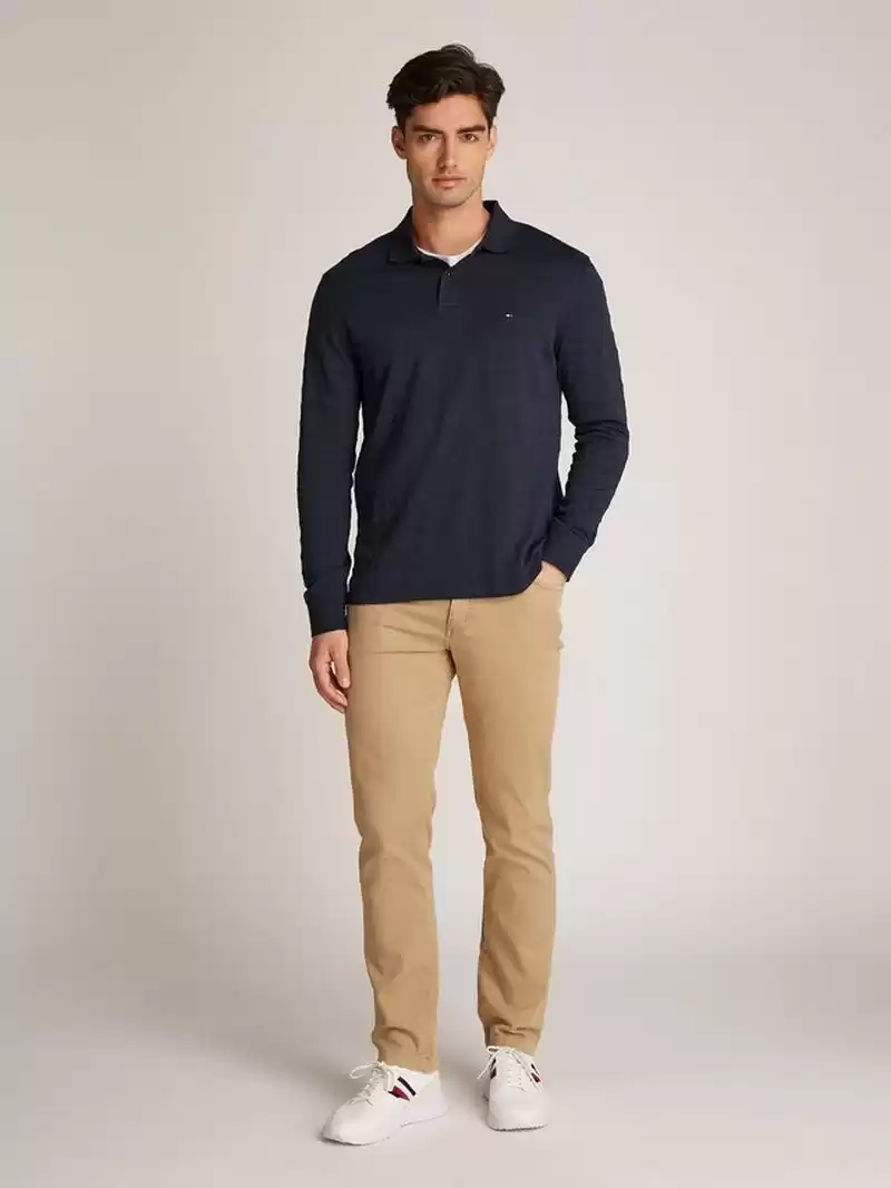 Tommy Hilfiger Erkek  Mavi Regular Fit Çizgili Kazak