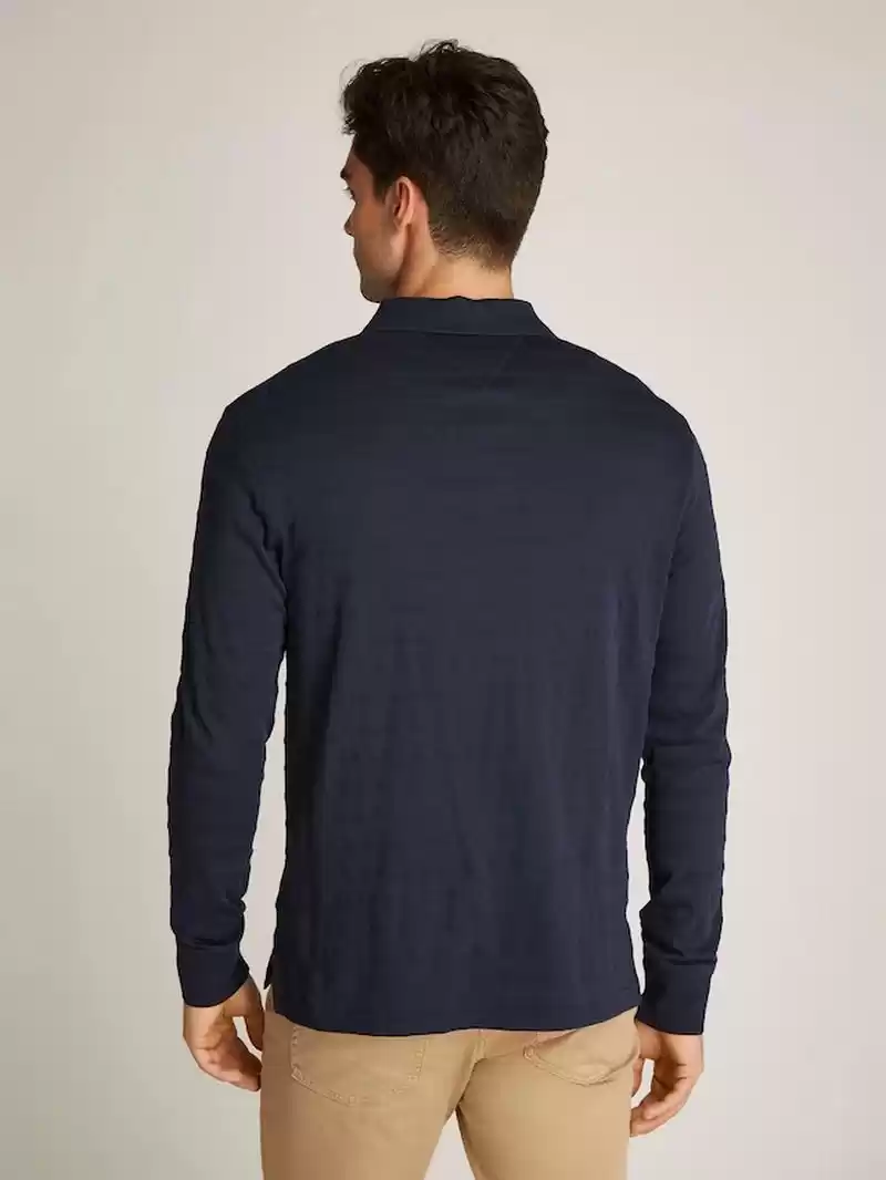 Tommy Hilfiger Erkek  Mavi Regular Fit Çizgili Kazak