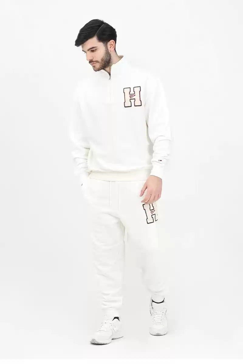 Tommy Jeans Erkek Beyaz Pamuklu Eşofman Altı