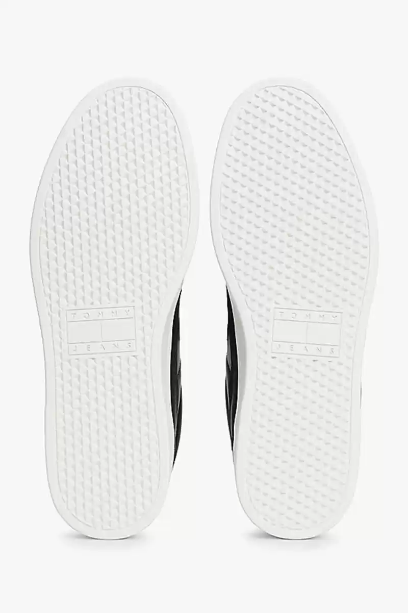 Tommy Hilfiger Erkek Siyah Greenwich Essential Deri  Sneaker