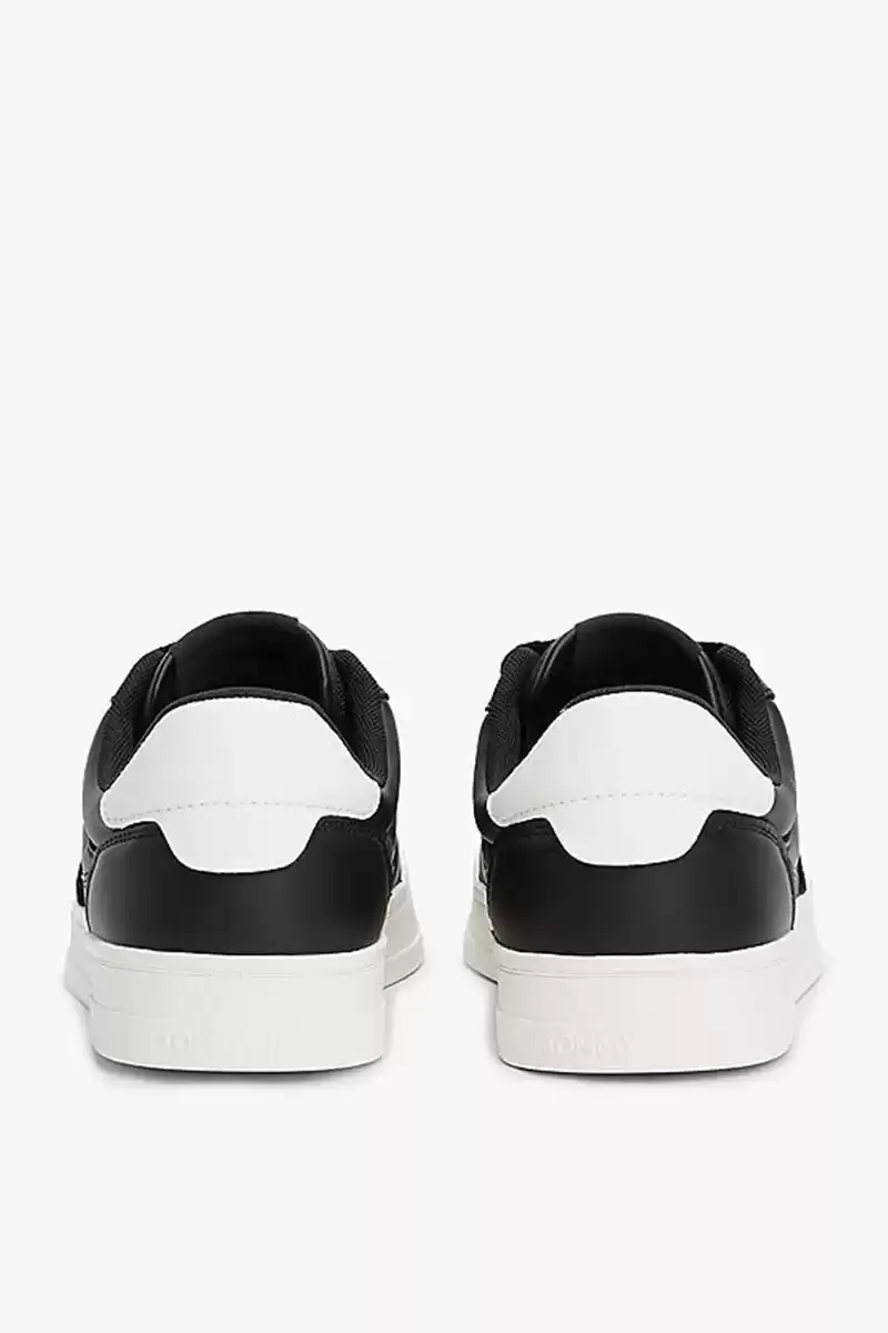 Tommy Hilfiger Erkek Siyah Greenwich Essential Deri  Sneaker