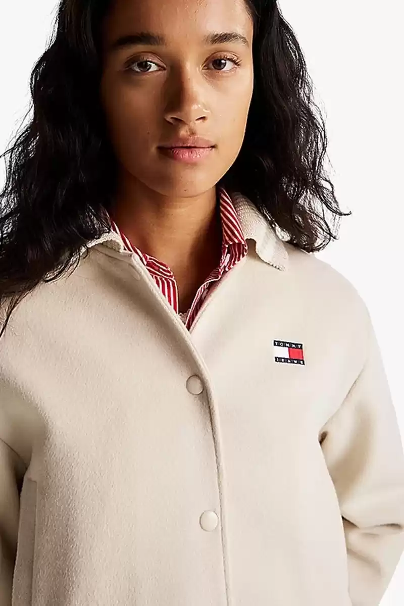 Tommy Hilfiger Kadın Bej Varsity Bomber Ceket
