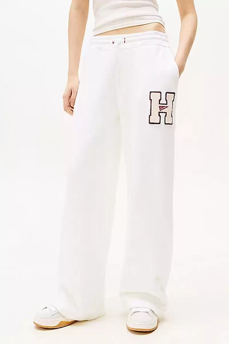 Tommy Hilfiger Kadın Beyaz Jogger Logolu Eşofman Altı