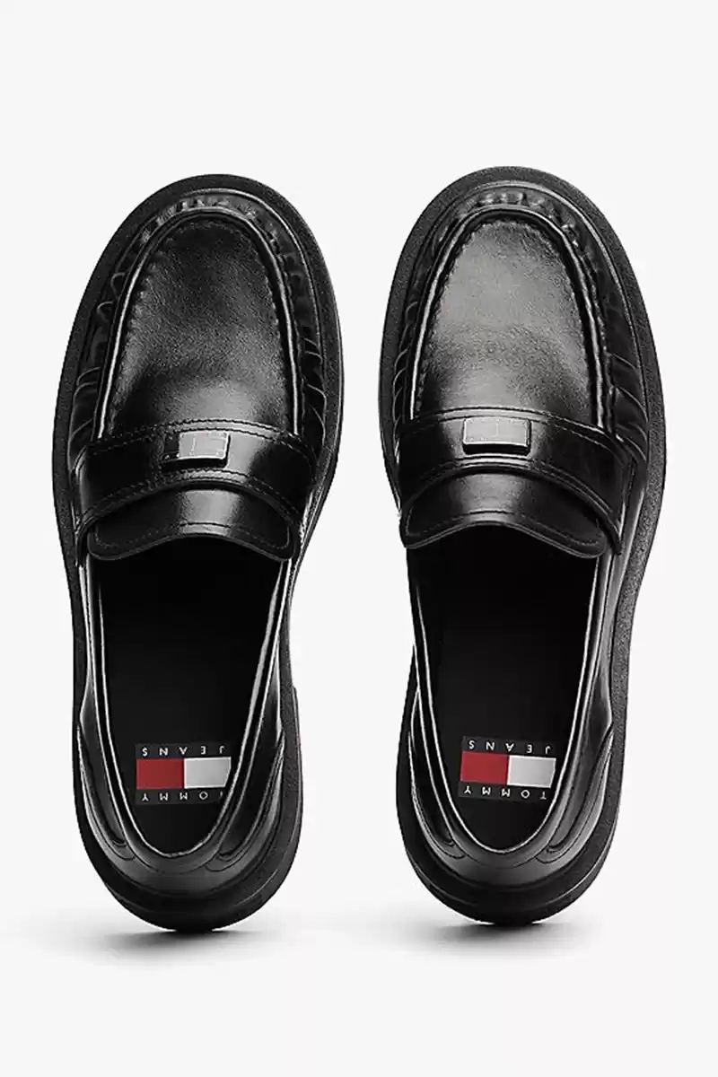 Tommy Hilfiger Kadın Deri Kalın Tabanlı Loafer Ayakkabı