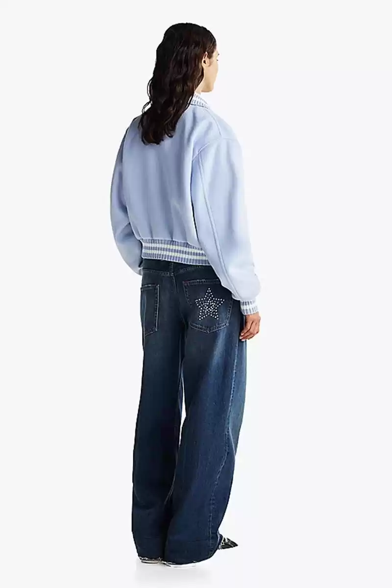 Tommy Hilfiger Kadın Mavi Varsity Bomber Ceket