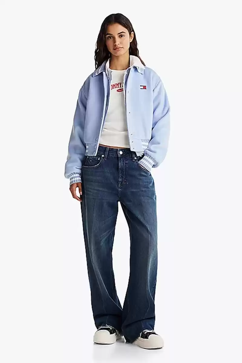 Tommy Hilfiger Kadın Mavi Varsity Bomber Ceket